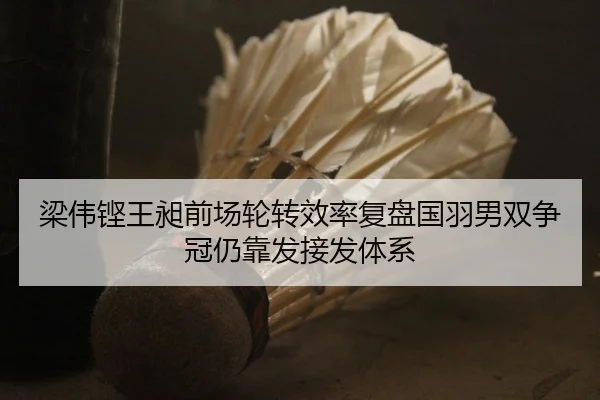 梁伟铿王昶前场轮转效率复盘国羽男双争冠仍靠发接发体系（FIFA World Cup）